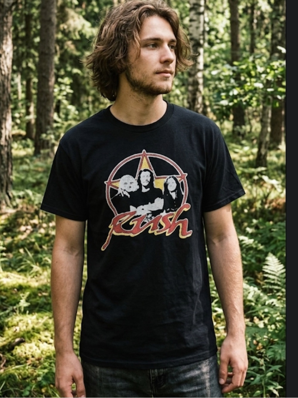 Rush Tour Black Graphic T-Shirt